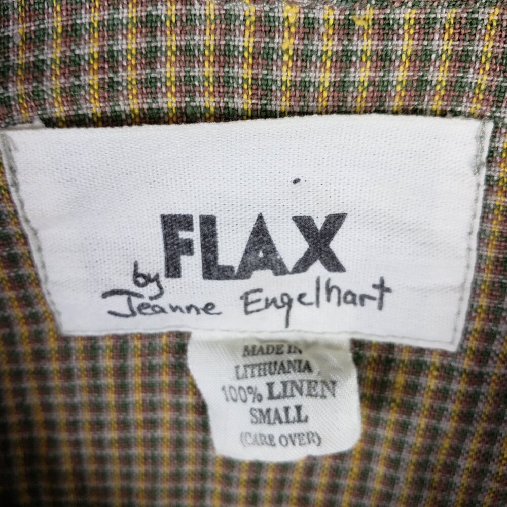 FLAX Jeanne Engelhart Jacket Shirt Top Linen Boxy Oversized Fit size S Lagenlook - Picture 2 of 9